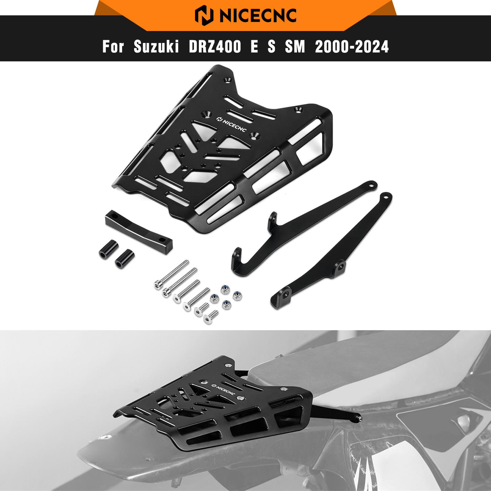 Luggage Cover Protector - รถจักรยานยนต์ด้านหลังกระเป๋าเดินทางชั้นวางหางสําหรับSuzuki DRZ400S DRZ400SM DR-Z 400S 400SM