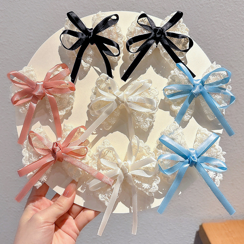 2 ชิ้น Elegant Lace Bow Hairpi - Travel Accessories Aesthetic บทวิจารณ์และราคา
