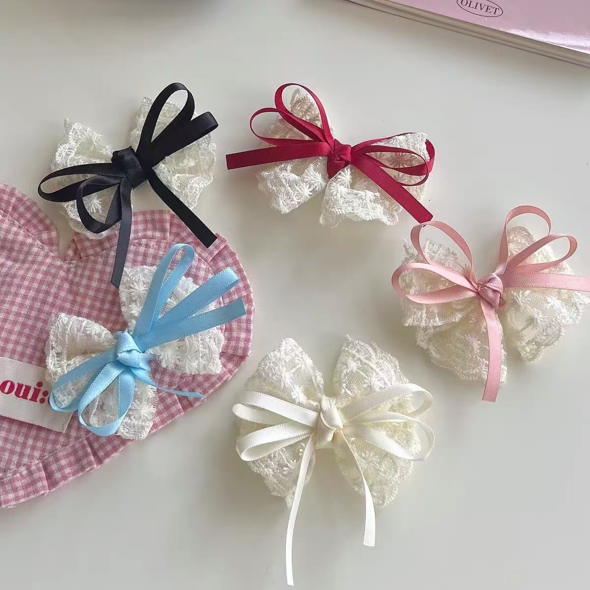 2 ชิ้น Elegant Lace Bow Hairpi - Travel Accessories Aesthetic บทวิจารณ์และราคา
