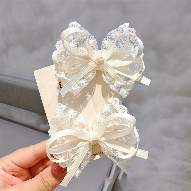 2 ชิ้น Elegant Lace Bow Hairpi - Travel Accessories Aesthetic บทวิจารณ์และราคา